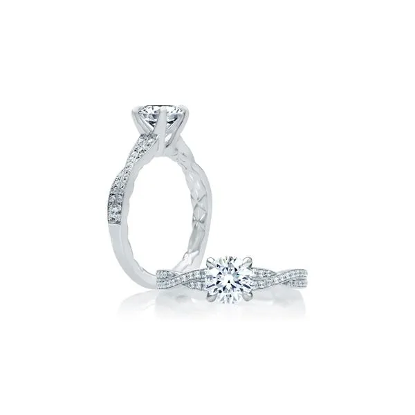 Crossover Diamond Shank Engagement Ring Image 3 Mark Allen Jewelers Santa Rosa, CA
