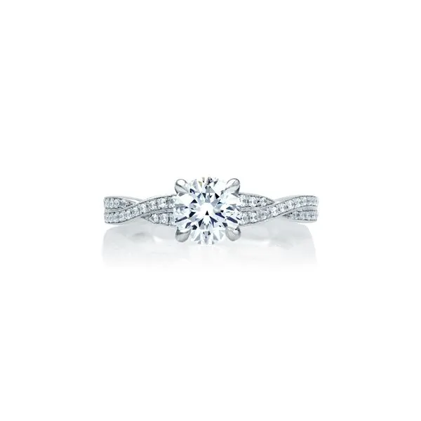 Crossover Diamond Shank Engagement Ring Mark Allen Jewelers Santa Rosa, CA