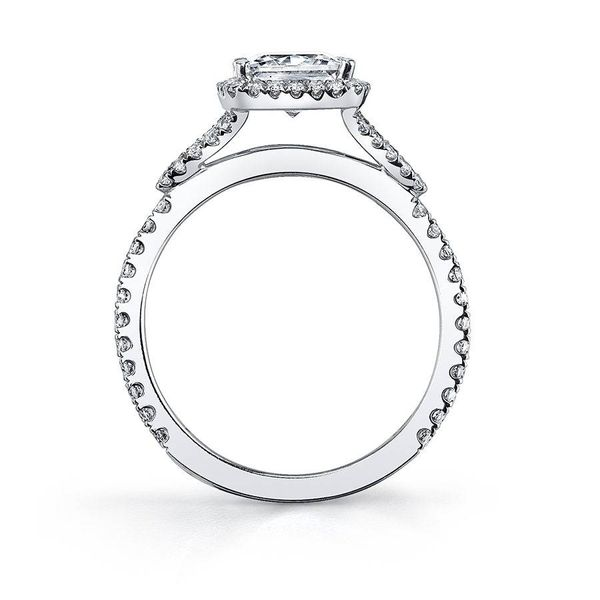 CLARICE â€“ PRINCESS CUT HALO ENGAGEMENT RING Image 2 Mark Allen Jewelers Santa Rosa, CA