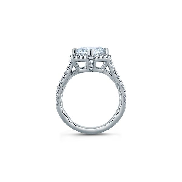 Diamond Set PavÃ© Princess Cut Engagement Ring Image 2 Mark Allen Jewelers Santa Rosa, CA