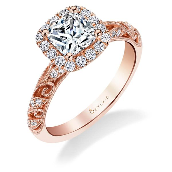 AMBRE - Vintage Inspired Rose Gold Engagement Ring Mark Allen Jewelers Santa Rosa, CA