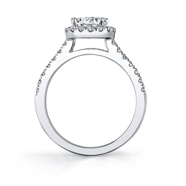 CLARETTE â€“ OVAL ENGAGEMENT RING WITH HALO Image 2 Mark Allen Jewelers Santa Rosa, CA
