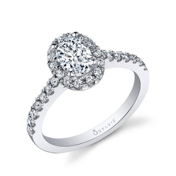 CLARETTE â€“ OVAL ENGAGEMENT RING WITH HALO Mark Allen Jewelers Santa Rosa, CA