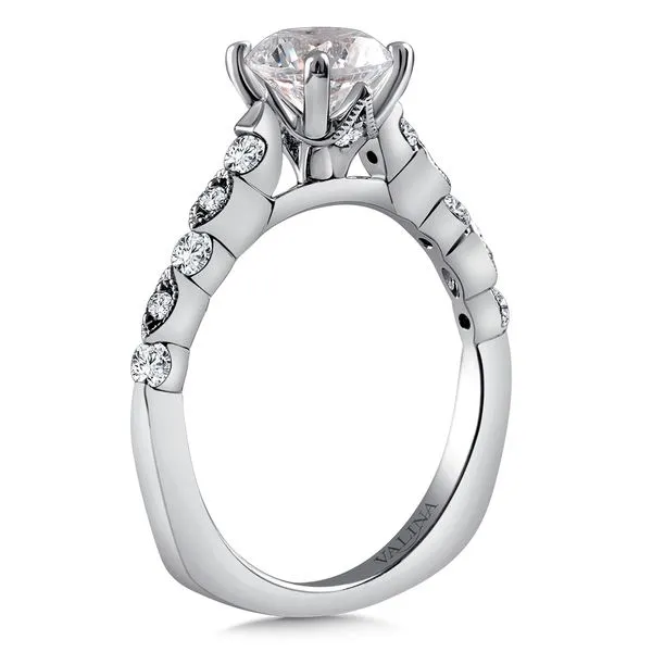 Diamond Engagement Ring Mounting in 14K White Gold Image 2 Mark Allen Jewelers Santa Rosa, CA
