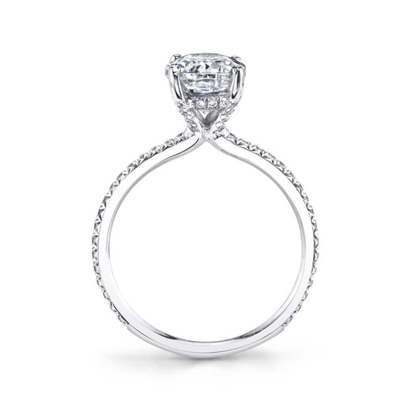 MARYAM â€“ OVAL CUT UNDER HALO ENGAGEMENT RING Image 2 Mark Allen Jewelers Santa Rosa, CA