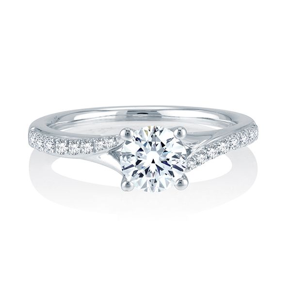 14k White Gold Diamond Engagement Ring Mark Allen Jewelers Santa Rosa, CA