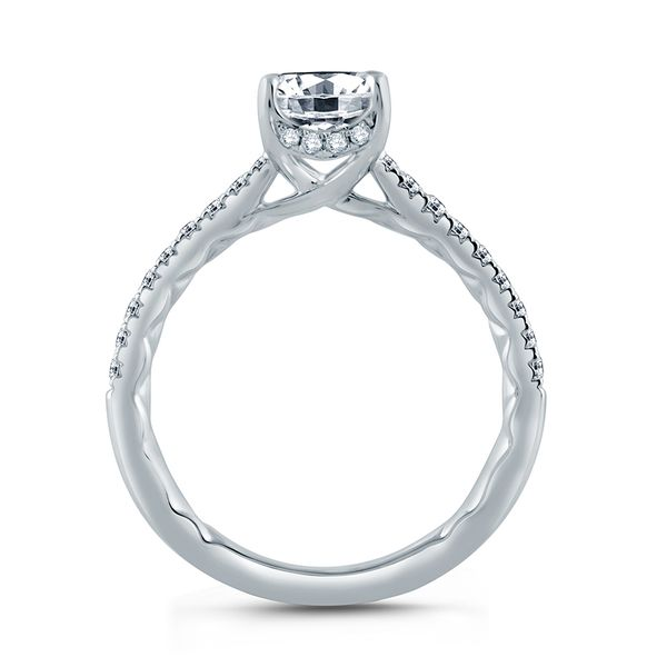 Oval Diamond Under Halo Engagement Ring Image 3 Mark Allen Jewelers Santa Rosa, CA