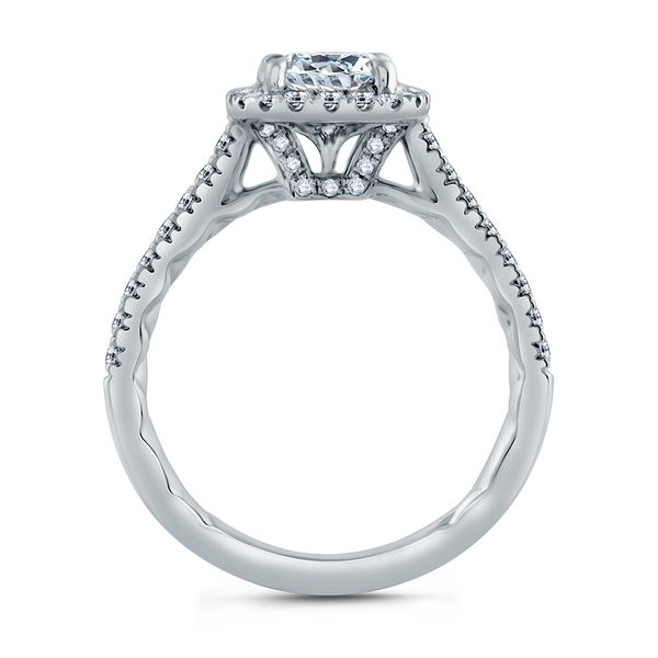 Diamond Engagement Ring With Cushion Halo & Round Center Image 3 Mark Allen Jewelers Santa Rosa, CA