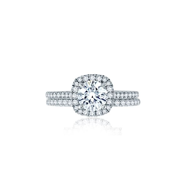 Diamond Engagement Ring With Cushion Halo & Round Center Image 4 Mark Allen Jewelers Santa Rosa, CA