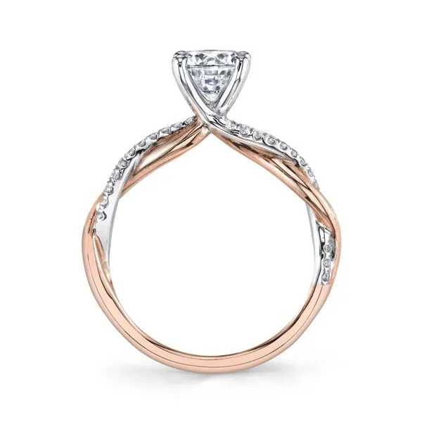 YASMINE - HIGH POLISH SPIRAL ENGAGEMENT RING IN ROSE GOLD Image 2 Mark Allen Jewelers Santa Rosa, CA
