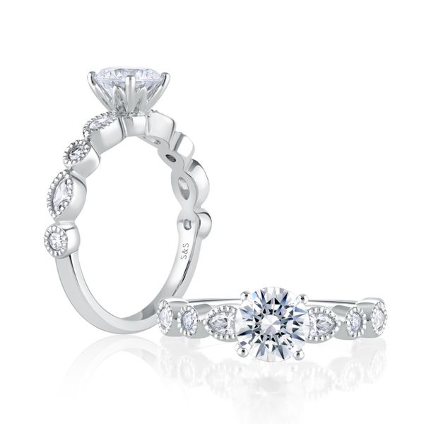 Vintage Style Engagement Ring Image 3 Mark Allen Jewelers Santa Rosa, CA