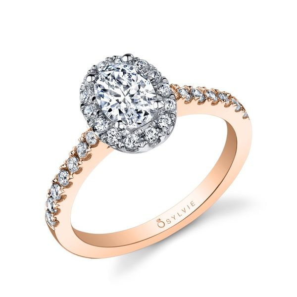 CHANTELLE - OVAL ENGAGEMENT RING WITH HALO Mark Allen Jewelers Santa Rosa, CA