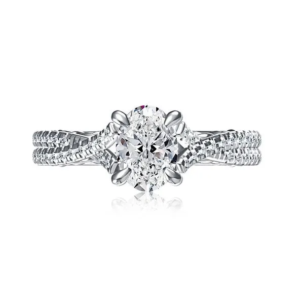 Twisted Diamond Engagement Ring Image 2 Mark Allen Jewelers Santa Rosa, CA