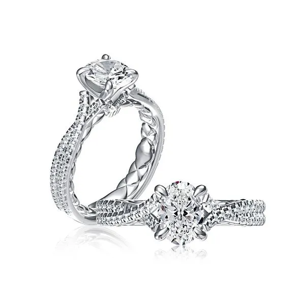 Twisted Diamond Engagement Ring Mark Allen Jewelers Santa Rosa, CA