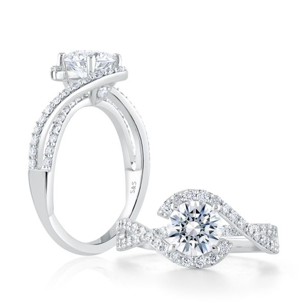 White Gold Diamond Engagement Ring Image 3 Mark Allen Jewelers Santa Rosa, CA