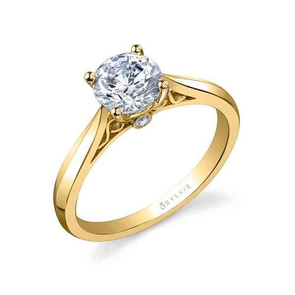 CARINA - ROUND HIGH POLISH SOLITAIRE ENGAGEMENT RING Mark Allen Jewelers Santa Rosa, CA