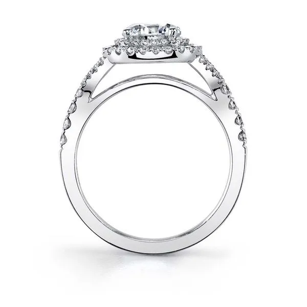 CUSHION SHAPED DOUBLE HALO ENGAGEMENT RING - ROSE Image 2 Mark Allen Jewelers Santa Rosa, CA