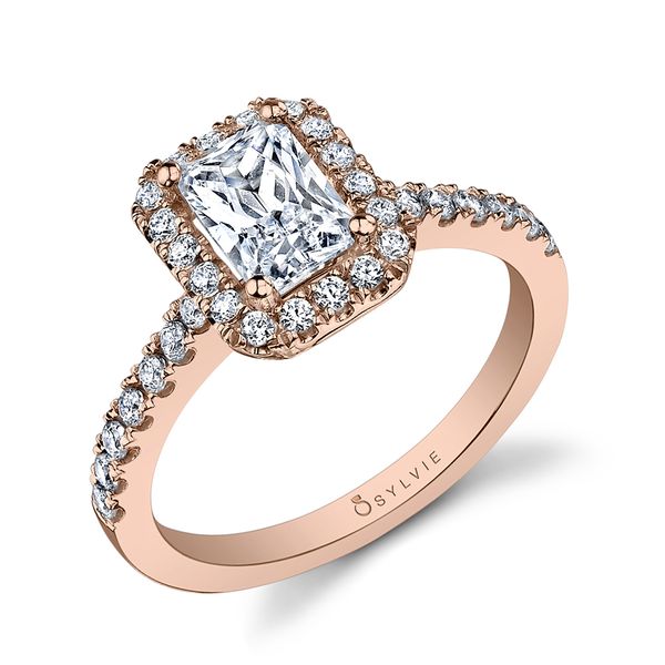 Emerald halo engagement ring - Chantelle Image 3 Mark Allen Jewelers Santa Rosa, CA