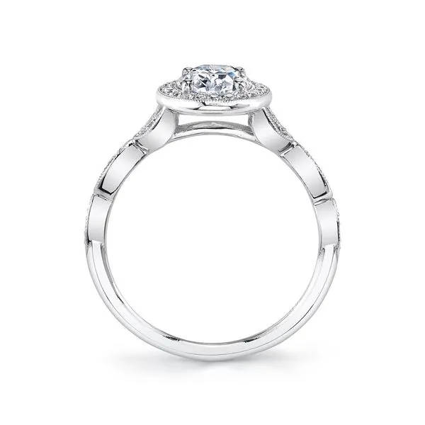 GEORGIENNE - Round vintage halo engagement ring Image 2 Mark Allen Jewelers Santa Rosa, CA
