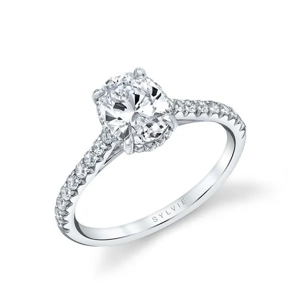 Oval Hidden Halo Engagement Ring Mark Allen Jewelers Santa Rosa, CA