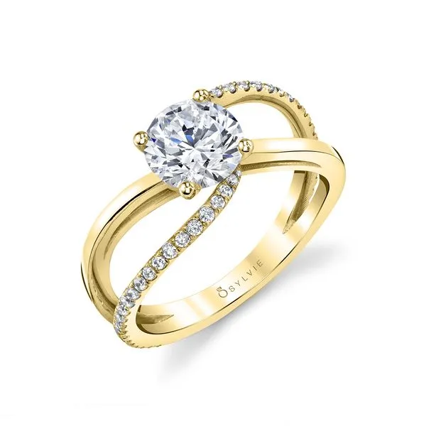 FLAVIA - Crisscross engagement ring Mark Allen Jewelers Santa Rosa, CA