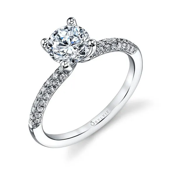Classic pave engagement ring Mark Allen Jewelers Santa Rosa, CA