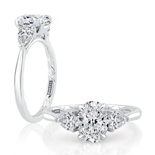 Oval & Pear shape 3-stone Engagement Ring Mark Allen Jewelers Santa Rosa, CA