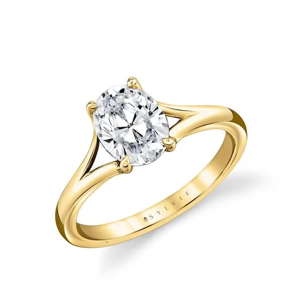 Iconelle Solitaire Shell Taper Engagement Ring - Vera Mark Allen Jewelers Santa Rosa, CA