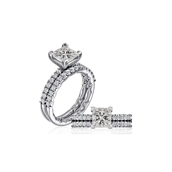 Princess cut with side stones Engagement Ring Image 4 Mark Allen Jewelers Santa Rosa, CA