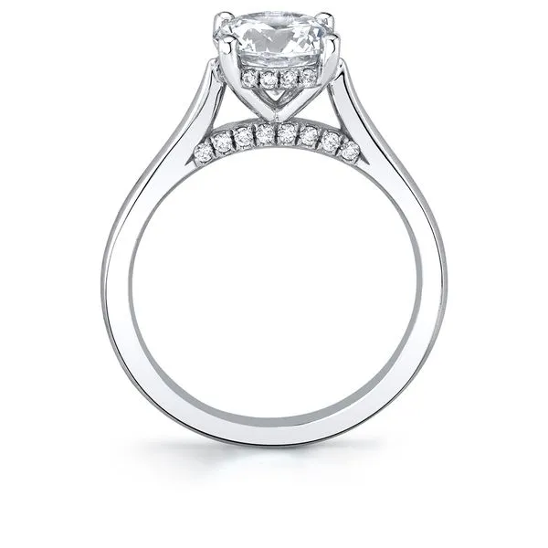 LISA - Round Cut Diamond Bridge Hidden Halo Engagement Ring Image 2 Mark Allen Jewelers Santa Rosa, CA