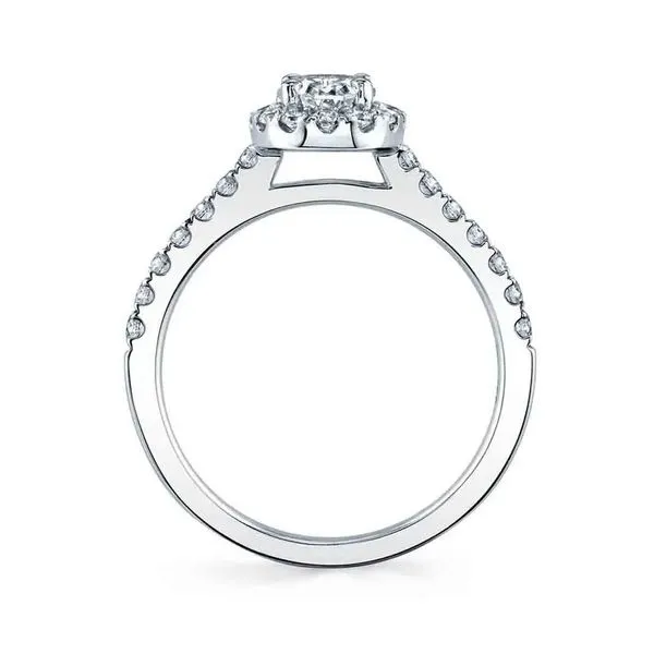 White Gold Oval Cut Classic Halo Engagement Ring Image 2 Mark Allen Jewelers Santa Rosa, CA