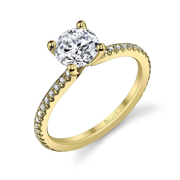 ADORLEE - ROUND SOLITAIRE YELLOW GOLD ENGAGEMENT RING Mark Allen Jewelers Santa Rosa, CA