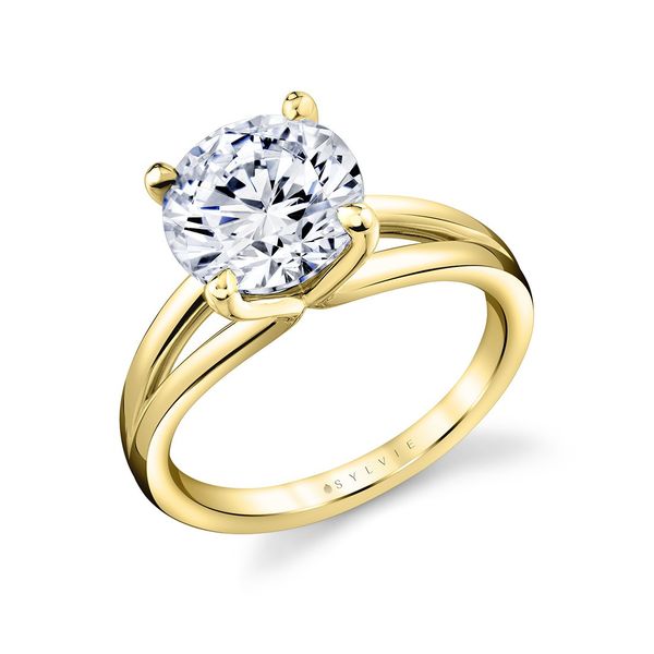 Round Cut Solitaire Split Shank Engagement Ring - Jovie Mark Allen Jewelers Santa Rosa, CA