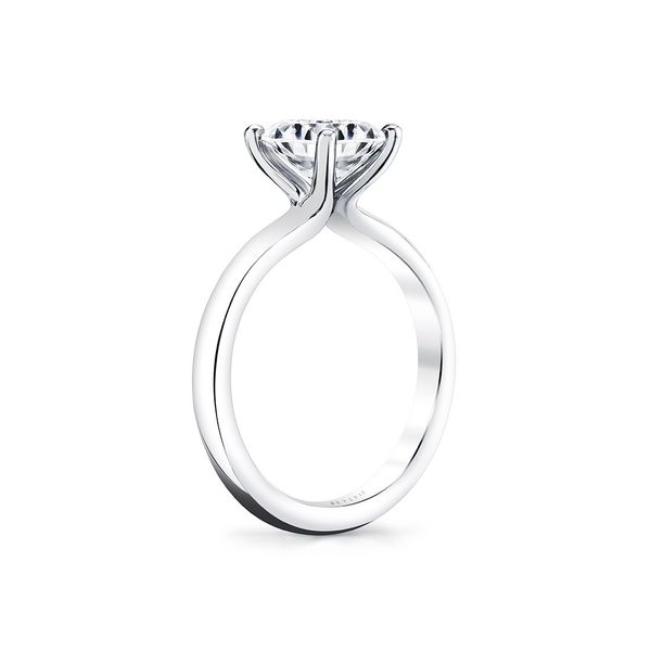 Oval Cut Wide Band Solitaire Engagement Ring - Demitra Image 5 Mark Allen Jewelers Santa Rosa, CA