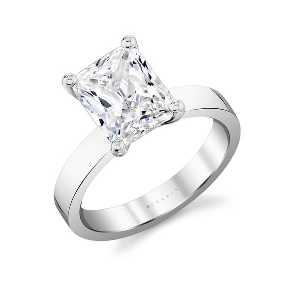 Round Brilliant Cut Flat Edge Solitaire Engagement Ring - Vesta Image 2 Mark Allen Jewelers Santa Rosa, CA