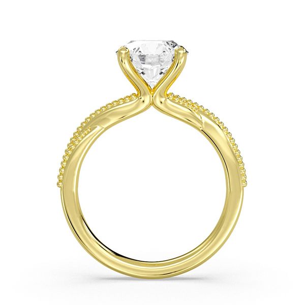 Round Cut Solitaire Milgrain Spiral Engagement Ring - Wiley Image 2 Mark Allen Jewelers Santa Rosa, CA