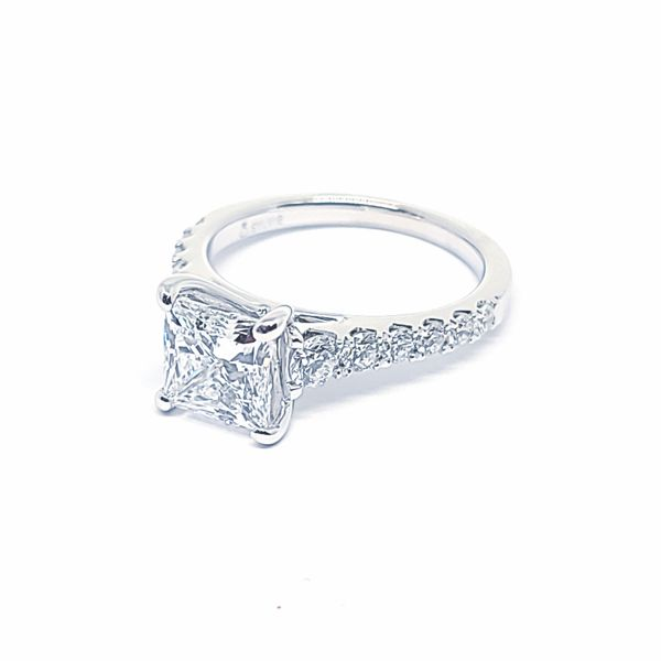 1.72ct (2.32ct total) Princess Cut Diamond Engagement Ring Image 2 Mark Allen Jewelers Santa Rosa, CA