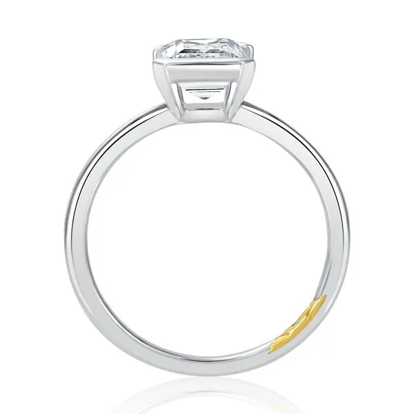 14K White Gold Emerald Cut Engagement Ring Image 3 Mark Allen Jewelers Santa Rosa, CA