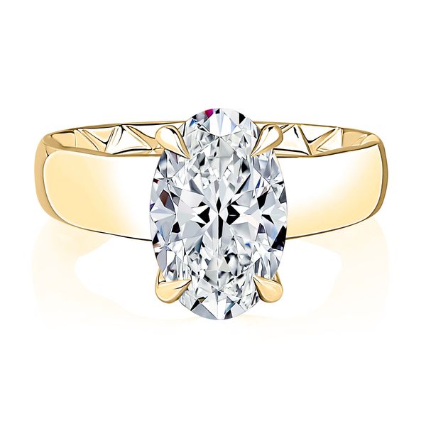 Oval Wide Band Engagement Ring Image 2 Mark Allen Jewelers Santa Rosa, CA