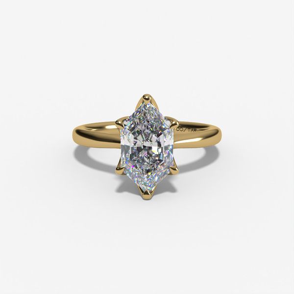 2.10ct Dutch Cut Marquise Lab Grown Diamond Solitaire Engagement Ring in 14K Yellow Gold Mark Allen Jewelers Santa Rosa, CA
