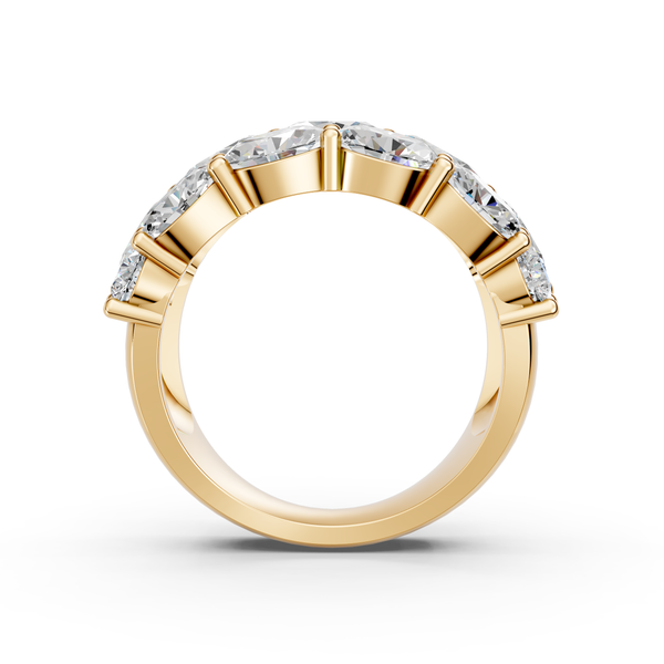 5.20 CTW Oval Lab-Grown Diamond Three-Row Anniversary Ring – 14K Yellow Gold Image 2 Mark Allen Jewelers Santa Rosa, CA