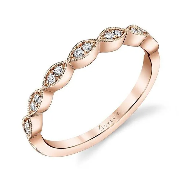 MADELEINA â€“ ROSE GOLD & DIAMOND STACKABLE WEDDING BAND Mark Allen Jewelers Santa Rosa, CA