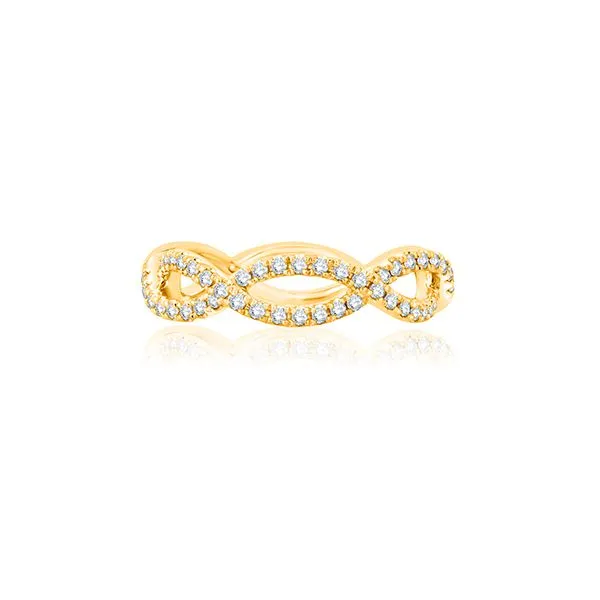 Modern Open Infinty Twist Diamond Stackable Wedding Band Image 3 Mark Allen Jewelers Santa Rosa, CA