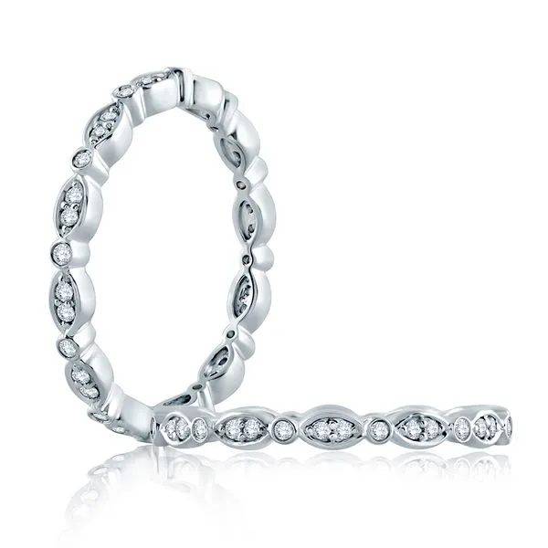 Marquise and Round Shape Diamond Stackable Band Image 3 Mark Allen Jewelers Santa Rosa, CA