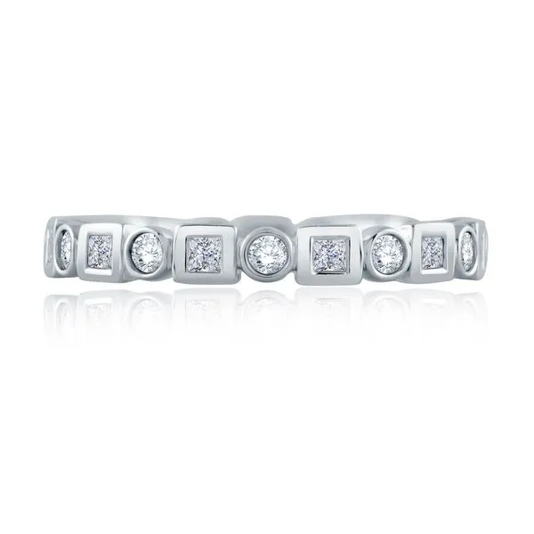 Round and Princess Cut Stackable Eternity Band Image 2 Mark Allen Jewelers Santa Rosa, CA
