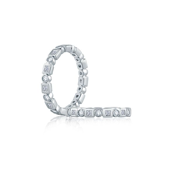 Round and Princess Cut Stackable Eternity Band Image 2 Mark Allen Jewelers Santa Rosa, CA