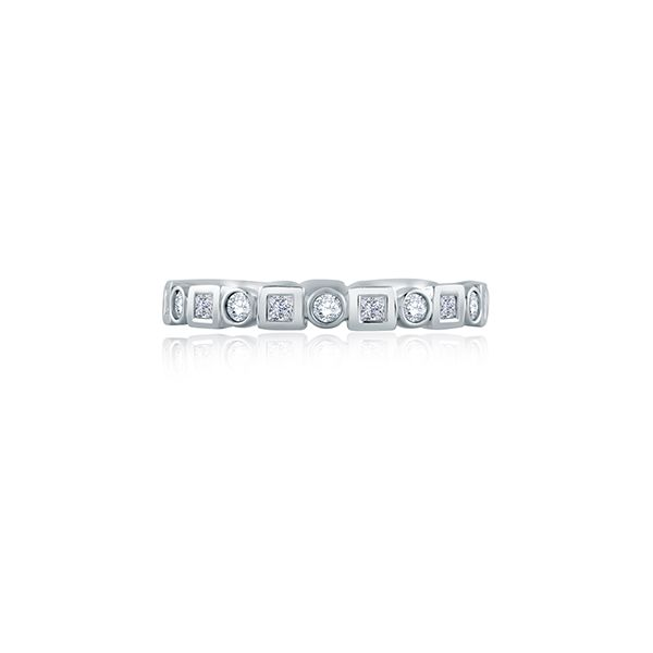 Round and Princess Cut Stackable Eternity Band Mark Allen Jewelers Santa Rosa, CA