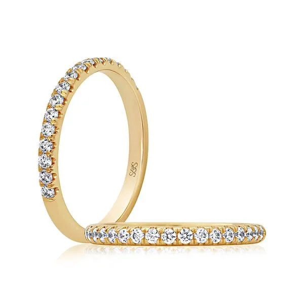 Yellow Gold Diamond Band Mark Allen Jewelers Santa Rosa, CA