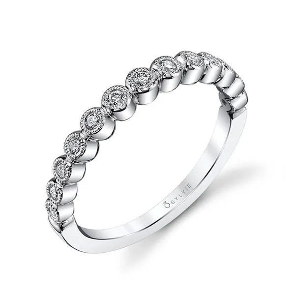 BEATRICE - Bezel set diamond stackable band Image 2 Mark Allen Jewelers Santa Rosa, CA