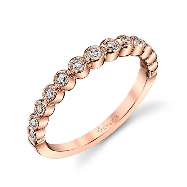 BEATRICE - Bezel set diamond stackable band Image 3 Mark Allen Jewelers Santa Rosa, CA